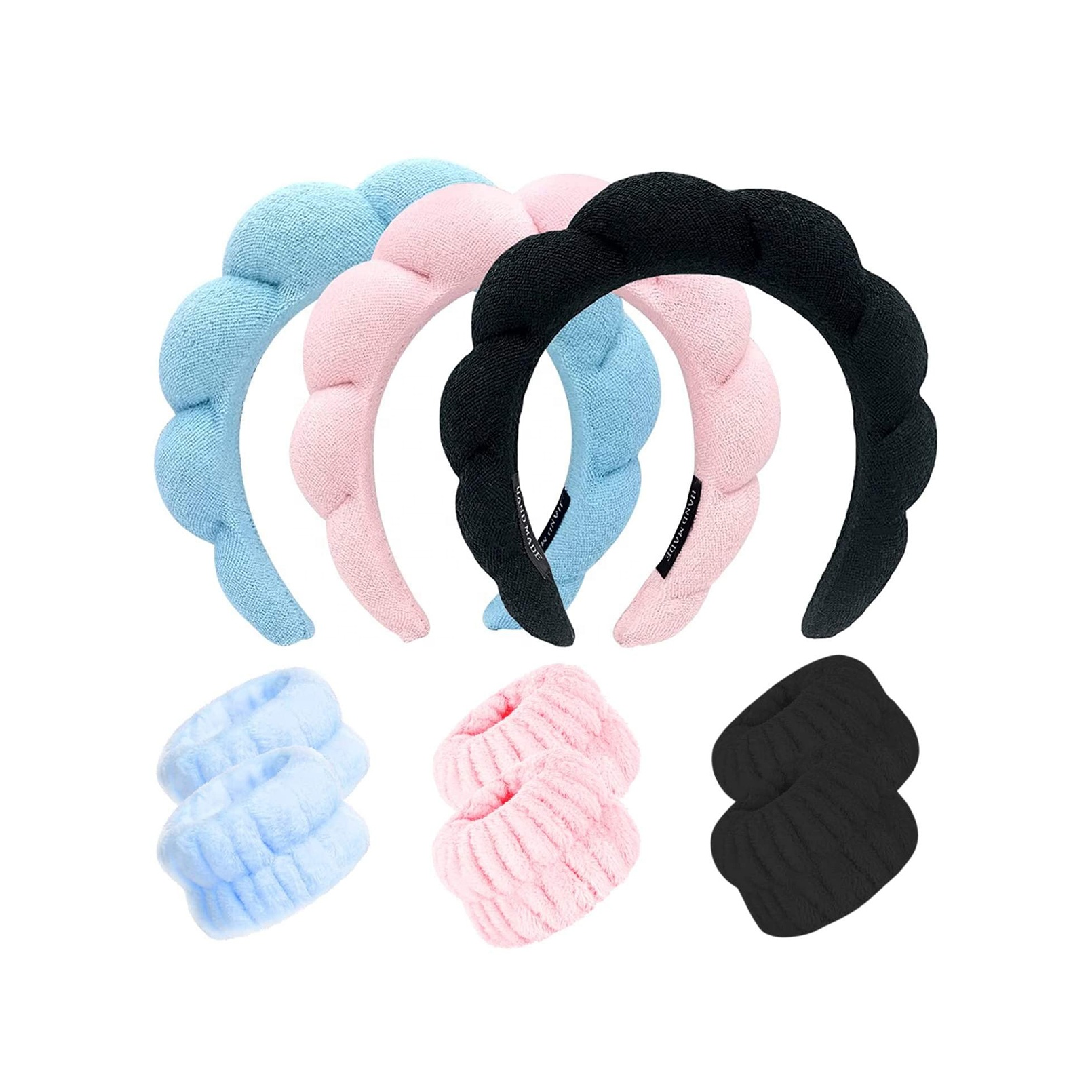 Повязка на голову Mimi and Co Spa, повязка на запястье, полотенца, набор на запястье, махровое полотенце, тканевая повязка на голову, повязка на голову для ухода за кожей, удаления макияжа Sh