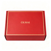 Boîtes cadeaux pliantes en carton ondulé avec logo imprimé en feuille d'or, boîte en papier personnalisée pour l'emballage de produits cosmétiques et de soins de la peau