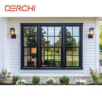 Ventana Moderna Personalizada de Doble Hoja, Ventanas Verticales de Aluminio para Baño, Disponibles en Colores Personalizados