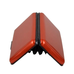 Cartera rígida de aluminio al por mayor con bloqueo RFID para tarjetas bancarias, protección antirrobo y almacenamiento multifuncional. - Product Image 5