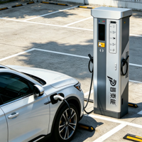 Nouvelle station de recharge rapide pour véhicules électriques DC, 240 kW, IP54, commerciale, à poser au sol, Type 2, double pistolet, paiement par scan APP 4G, efficacité 95%, blanche