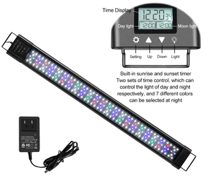 Thông Minh 18 Wát 30CM Nhà Máy Giá RGB IP68 Không Thấm Nước Đầy Đủ Spectrum Led <span class=keywords><strong>Aquarium</strong></span> Ánh Sáng Với Mặt Trời Mọc Hoàng Hôn Mặt Trăng Và <span class=keywords><strong>DIY</strong></span> Chế Độ - Product Image 1