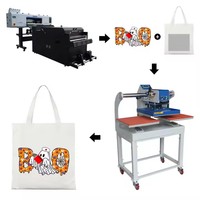 Logo de transfert de chaleur DTF personnalisé sac fourre-tout en toile écran d'Halloween autocollants en vinyle pour l'emballage d'étiquettes cadeaux