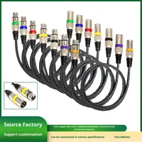 Câble audio transfrontalier avec connecteur XLR Cannon à gaine PVC colorée, mâle-femelle, en cuivre sans oxygène et cuivre nu, pour microphone et mixage
