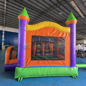 Party jumpers kids jumping bouncer <b>inflatable</b> rainbow castle combo bounce house with slide - Product Image 4