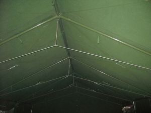 Carpa de Lona Personalizada para Acampar, Grande, Impermeable, para 10-20 Personas, Color Verde, con Postes de Acero Metálico - Product Image 5