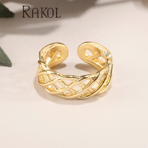 RAKOL RP2197 Trendiger Verstellbarer 18k Vergoldeter Hochzeits-Verlobungs-Jubiläumsring für Damen - Product Image 6