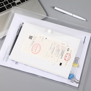 คอมิกซ์ C310A A4 กระเป๋าใส่เอกสารแบบใส ปุ่มสแนป ชุดถุงเก็บของแบบใช้ซ้ำได้ 10 ชิ้น - Product Image 5