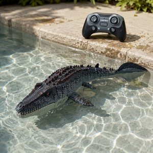 DC 2,4GHz <span class=keywords><strong>Mosasaurus</strong></span> Ferngesteuertes Wasserdichtes Elektrisches Plastik-RC-Spielzeug für Kinder 2 Kanäle 25m Reichweite Innen-Außen 1:8 Maßstab 1080p - Product Image 5