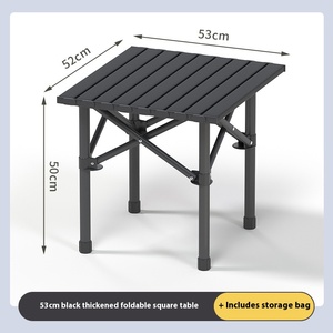 Conjunto de Mesa e Cadeiras Dobráveis de Metal Moderno para Exterior com Equipamento Completo para Churrasco para Praia, Camping, Piqueniques e Jantares - Product Image 4