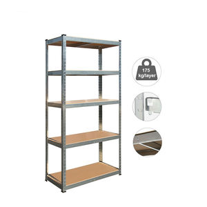 מדפי אחסון מפלדה קלה בעלות חמישה קומות, מדפי ברזל ניתנים לערום, 200 ק\\\"ג, מדפי אחסון רב-שכבתיים - Product Image 4