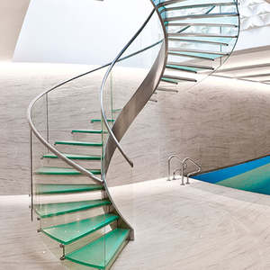 Escalera de Madera Flotante <span class=keywords><strong>Alucasa</strong></span>, Estilo Australiano y Canadiense, Escalera Espiral Moderna para Interiores - Product Image 4