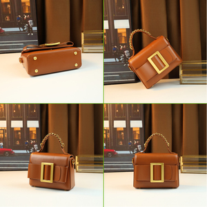 <span class=keywords><strong>Sac</strong></span> à <span class=keywords><strong>main</strong></span> polyvalent pour <span class=keywords><strong>femme</strong></span>, version coréenne, avec boucle de ceinture de couleur unie et <span class=keywords><strong>petit</strong></span> <span class=keywords><strong>sac</strong></span> carré tendance - Product Image 5