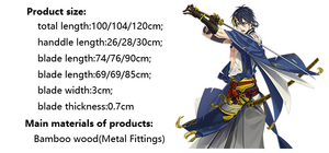ดาบของเล่นคอสเพลย์อนิเมะ KATSUGEKI <span class=keywords><strong>TOUKEN</strong></span> <span class=keywords><strong>RANBU</strong></span> Mikazuki Munechika Sword - Product Image 3