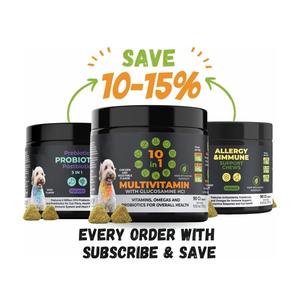 USMILE mastica morbido vitamine integratore 10 in 1 per la cura della pelle di cane e cuore anca & comune cane multivitaminico integratori per animali domestici fornitore - Product Image 2