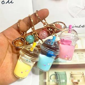 Fabricant de porte-clés vérifié, vente en gros, porte-clés en acrylique, thé au lait Boba - Product Image 5
