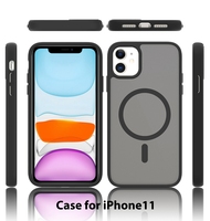 Étui de téléphone portable translucide de luxe avec anneau magnétique sensation de peau pour iPhone 11 étui couverture de téléphone personnalisée