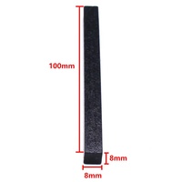 Bâton de Ferro Carré Noir en Magnésium 8*100mm pour le Camping et l'Extérieur, Allume-Feu Rapide, 41.7g