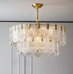 Diseño francés dormitorio Hotel vestíbulo nórdico Led cristal cobre oro araña para Decoración - Product Image 2