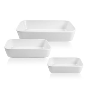 Casserole en céramique Poêles <span class=keywords><strong>à</strong></span> pain <span class=keywords><strong>Plat</strong></span> <span class=keywords><strong>à</strong></span> rôtir en grès Plats de cuisson Ensemble d'ustensiles de cuisson en céramique Ustensiles de cuisson rectangulaires - Product Image 2