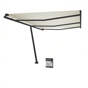 Juego de Postes para Toldo de Hierro Antracita de 236.2x96.5 Pulgadas, Toldo Retráctil para Patio Montado en la Pared - Product Image 1