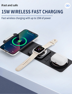 Chargeur sans fil multifonction portable pliable de haute qualité 15W pour téléphone portable - Product Image 2