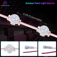 Sumber Cahaya Titik Pixel LED RGB 30mm DC24V IP67 Tahan Air Warna Penuh Digital Node untuk Dekorasi Fasad Bangunan