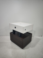 Tables de chevet intelligentes avec prise de charge USB et type-C + charge sans fil + serrure à empreintes digitales + tiroir caché avec serrure NFC