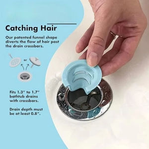 Filtre d'évacuation de baignoire en silicone pour la prévention des blocages de cheveux, filtre de drain de sol pour salle de bain, outil anti-cheveux et anti-obstruction - Product Image 6