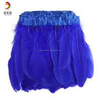 Décoration de mariage, garniture en plumes d'oie de luxe, franges pour robe de mariée, voile, ornement, accessoire