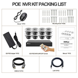 Wistino 4k كاميرا أمن داخلي نظام 8MP Poe Ip كاميرا كشف الحركة الصوت للرؤية الليلية Vandalproof كاميرا طقم Nvr - Product Image 6