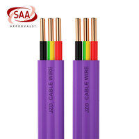 Câble double et terre SAA 1mm2 1.5mm2 2.5mm2 4mm2 6mm2 10mm2 câble électrique plat Tps câble plat et fil plat pour boîtier