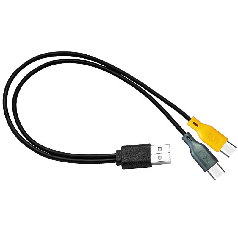 สีดำ 2-in-1 Type-C (0.3M)