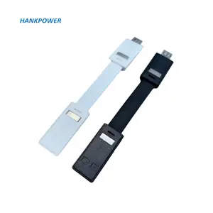 微型便携式磁性扁平USB数据充电器电缆9厘米磁性面条电缆