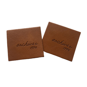 Tùy chỉnh handmade logo dập nổi PU da vá nhãn tổng hợp cho quần áo túi Mũ hoa hình dạng với ren trang trí - Product Image 3