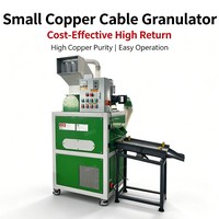 Granulateur compact de câbles en cuivre, machine de séparation de fil de rebut avec support d'installation sur site