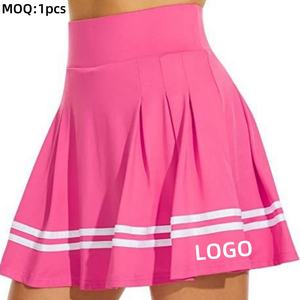 Vêtements <span class=keywords><strong>de</strong></span> sport pour femmes Aoyema, jupe <span class=keywords><strong>de</strong></span> tennis <span class=keywords><strong>de</strong></span> badminton à taille haute, couleur contrastée, plissée, avec short intégré, poche, pickleball - Product Image 1