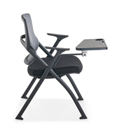 Chaises pliables de conférence, chaise de formation pliable, bureau d'école, table d'étude, chaise avec coussin d'écriture en bois