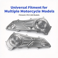 Cache-moteur latéral CNC pour moto, boîtier de transmission creux léger à dissipation thermique, pièces modifiées compatibles avec PCX160