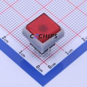 K6-6133D02-N1 Tactile Switch Through hole Component (THT) Switch 1.6N Through Hole 12.5mm 12.5mm - Product Image 1