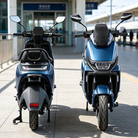 Scooter électrique CKD SKD 12 pouces 2 places, 1100/1300W, vitesse 60 km/h, moto électrique rétro de haute qualité à 2 roues pour adultes