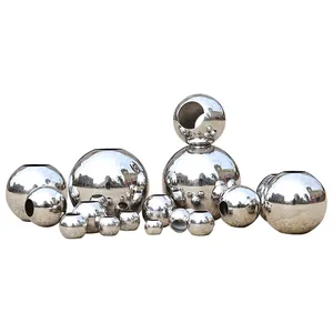 OEM ODM Round Tube Decorative Hollow Ball Mirror Light 201 304 316 Gold Stainless Steel Perforated Sphere Ball