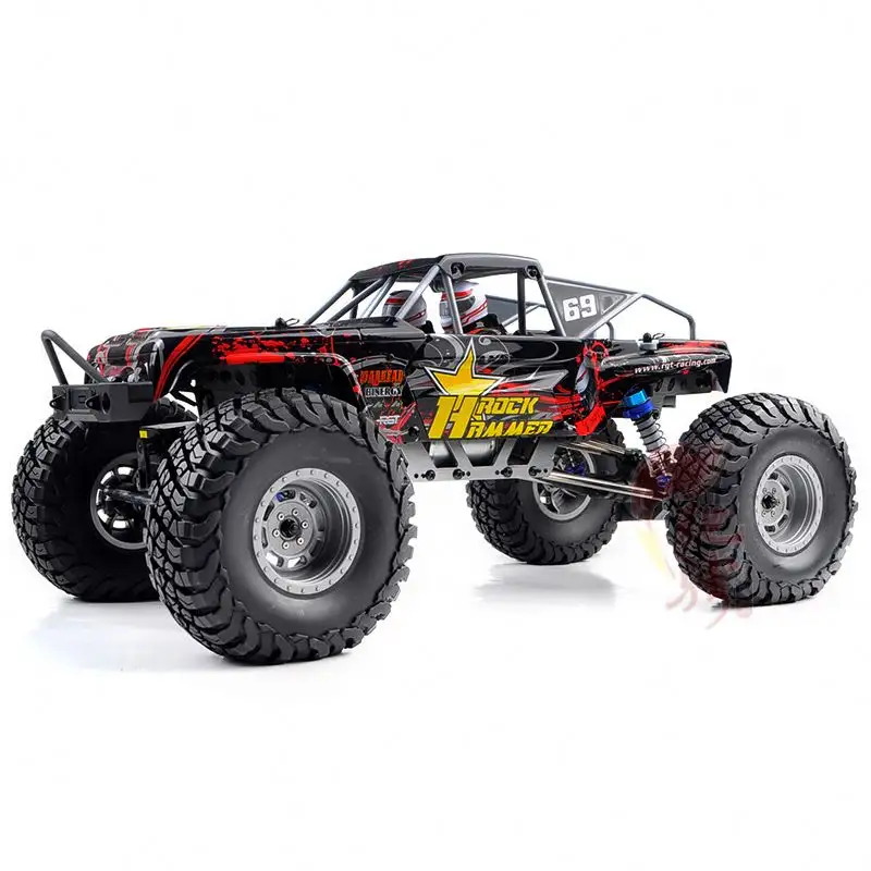 RC Rock Crawler 4WD 1/10 RC Car Wheels And Tires 6 Spoke Black Rubber Wheels With Rims For HSP Rock Crawling Car 2PCS (210117)