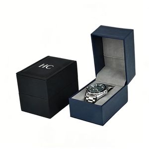 Boîte à montres mécaniques de luxe, boîte à bijoux à couvercle rabattable, boîte rigide en cuir PU, coussin en velours pour montre, estampage à chaud, logo personnalisé OEM - Product Image 4