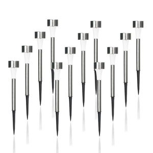 ไฟสนามหญ้าพลังงานแสงอาทิตย์กลางแจ้งแบบกันน้ำ แสงสีขาวอบอุ่น สำหรับสวน ลานบ้าน และไฟตกแต่งภูมิทัศน์ - Product Image 4