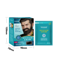 Teinture à barbe professionnelle VOJO pour hommes, 30 ml * 3, formule végétale sans ammoniaque, teinte brillante longue durée, étiquette privée OEM