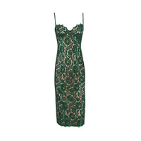 Robe Débardeur Femme Tendance Coupe Ajustée Dos Nu en Dentelle Taille Empire Mi-Longue Styles Été – Taille XS