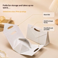 Boîte cadeau rigide pliable triangulaire monobloc, couleur unie, design créatif haut de gamme, emballage festif transfrontalier