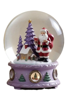 Caja de música artesanal de resina 2025 personalizada, decoración navideña, globo de nieve de Papá Noel personalizado - Product Image 2