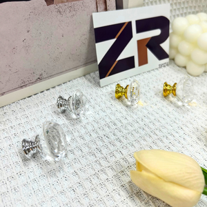 Zerun Modern Transparent Crystal <strong>Knob</strong> Beautiful Golden <strong>Knobs</strong> Handle Durable Easy Installation Furniture <strong>Door</strong> Pulls Kitchen - Product Image 4
